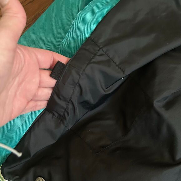 Burton Ginger DRYRIDE Snowboard Jacket Womens L Teal Herringbone Fleece Lined - Picture 8 of 14